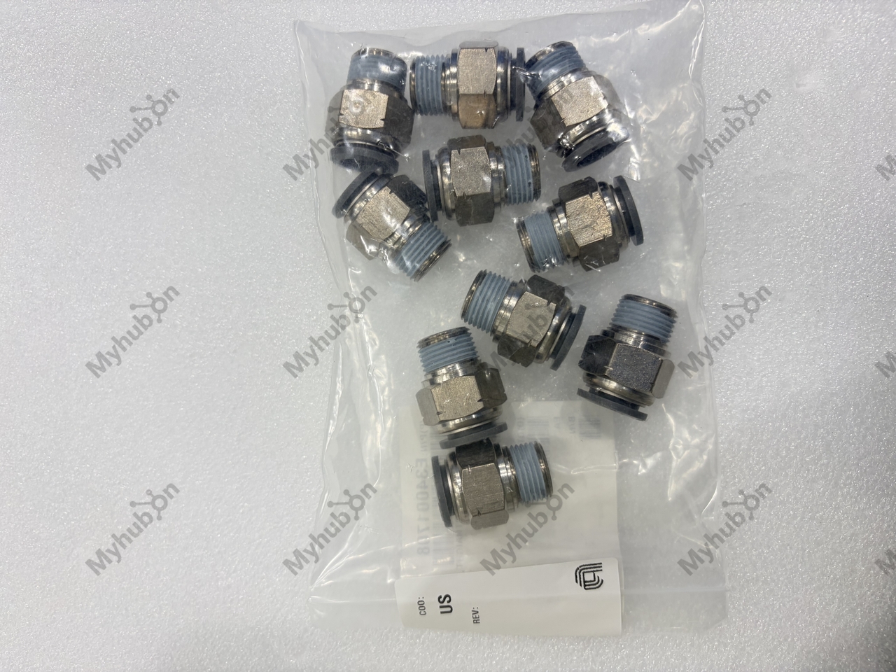 [E34001708] FITTING,ADAPTER,STRAINGHT, 3/8 NPT X 1/2 T (OEM New) - MyHubon